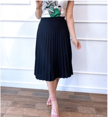 Saia Plissada Midi