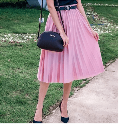 Saia Plissada Midi
