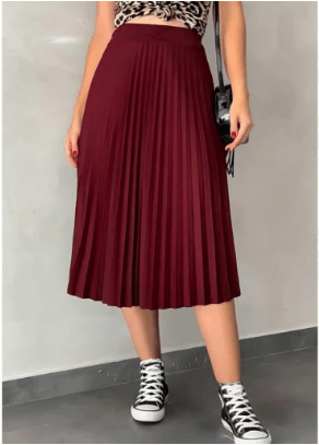 Saia Plissada Midi